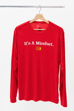 MEN'S RED LONG SLEEVE IT'S A MINDSET TEE